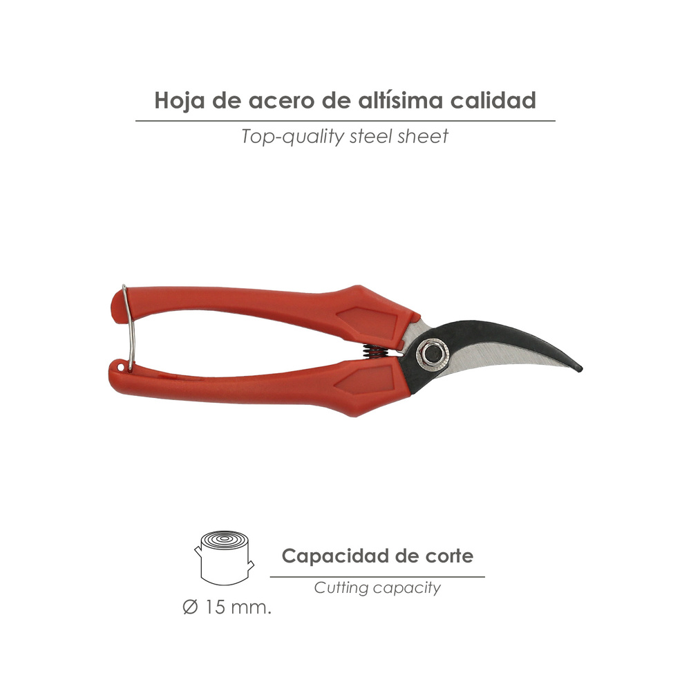 Tijeras Vendimiar Curva 1 Mano P20/18 cm. - Imagen 3