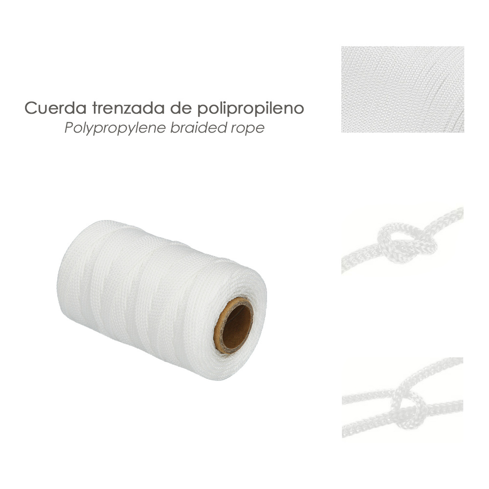 Cuerda Trencilla Polipropileno Blanco (Bobina 100 Metros) - Imagen 3