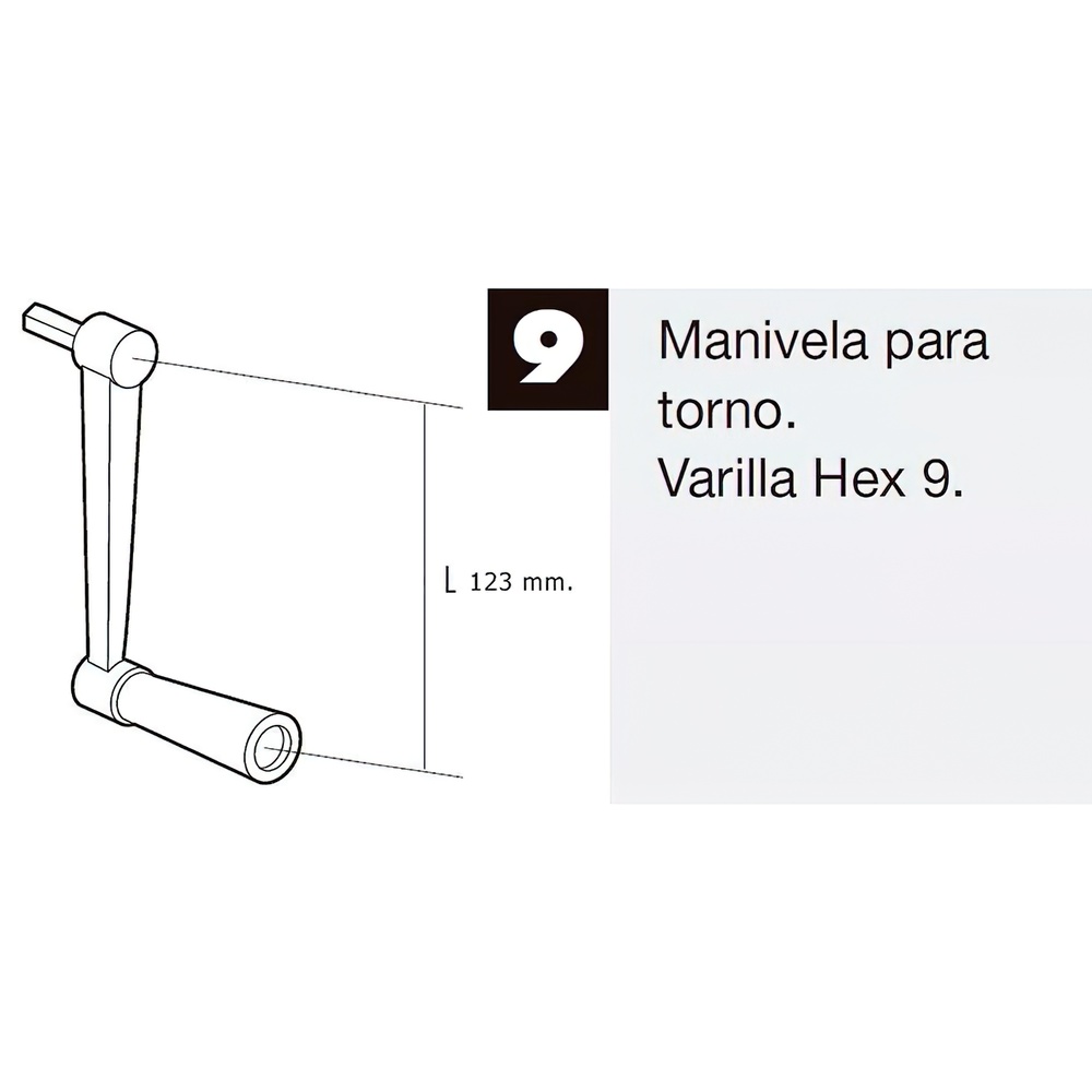 Manivela Para Torno Persiana Blanco - Imagen 2