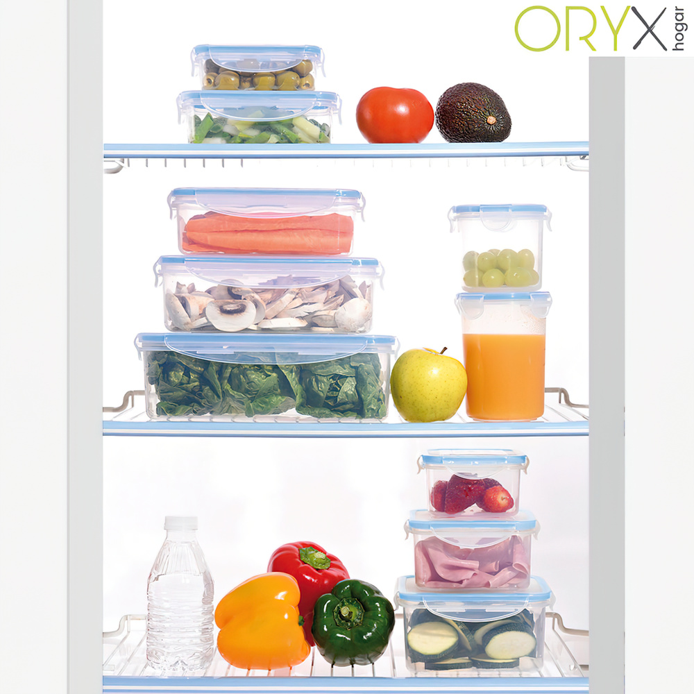 Recipiente Hermetico Plastico Rectangular 3.800 ml. 28x21x9.5 (Alt.) cm. - Imagen 5