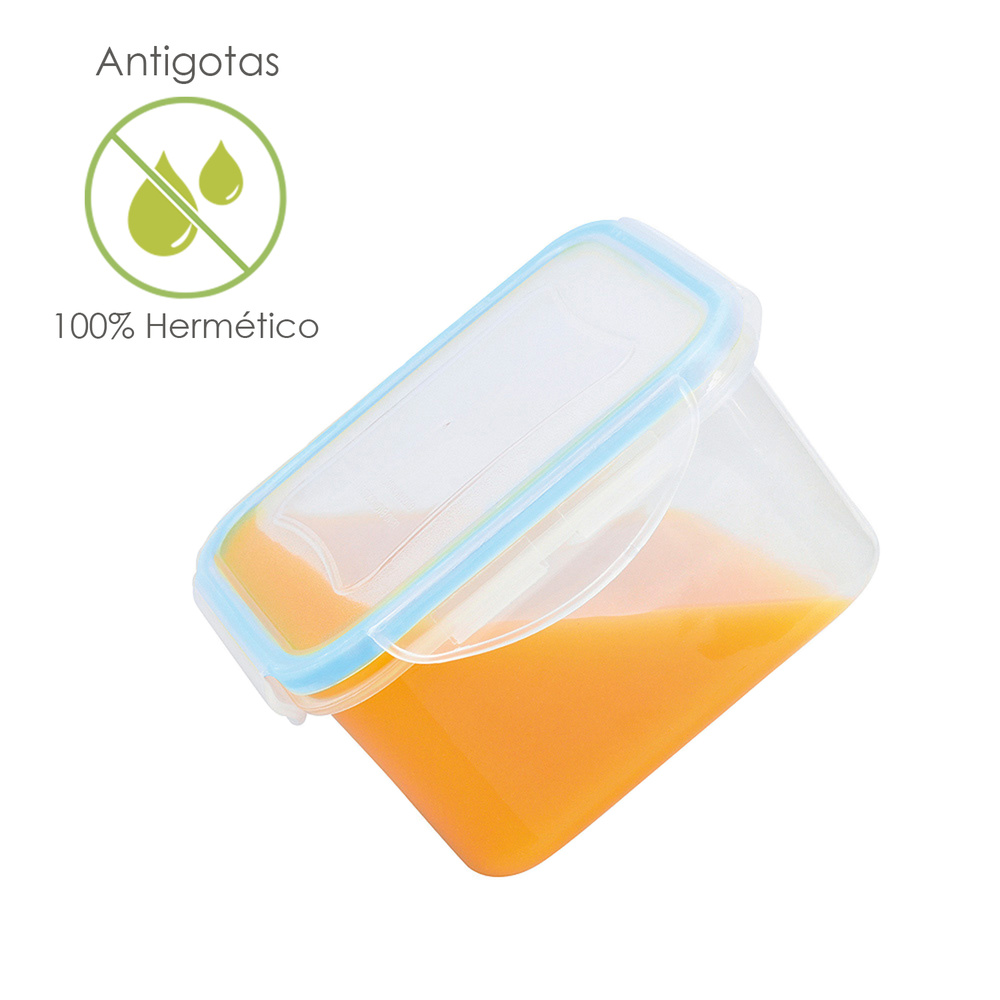 Vaso Recipiente Hermetico Medidor Plastico Redondo 600 ml. Ø 9x18.5 (Alt.) cm. - Imagen 2