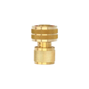 Conector Manguera Con Función STOP Fabricado en Laton 3/4" Hembra, Adaptador Grifo, Conector Grifo A Conector Rapido