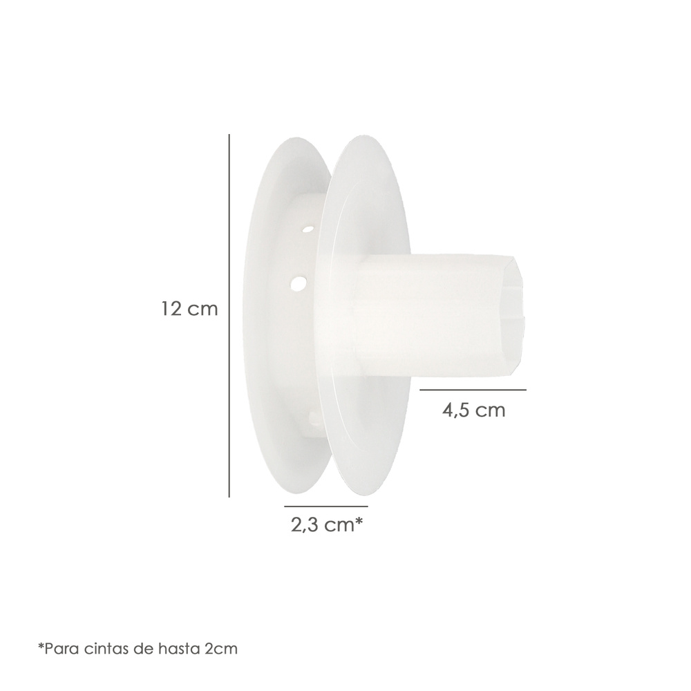 Disco Plastico Compacto Para Persianas. Rodamieto 120x40 mm. Para cintas hasta 20 mm. - Imagen 2