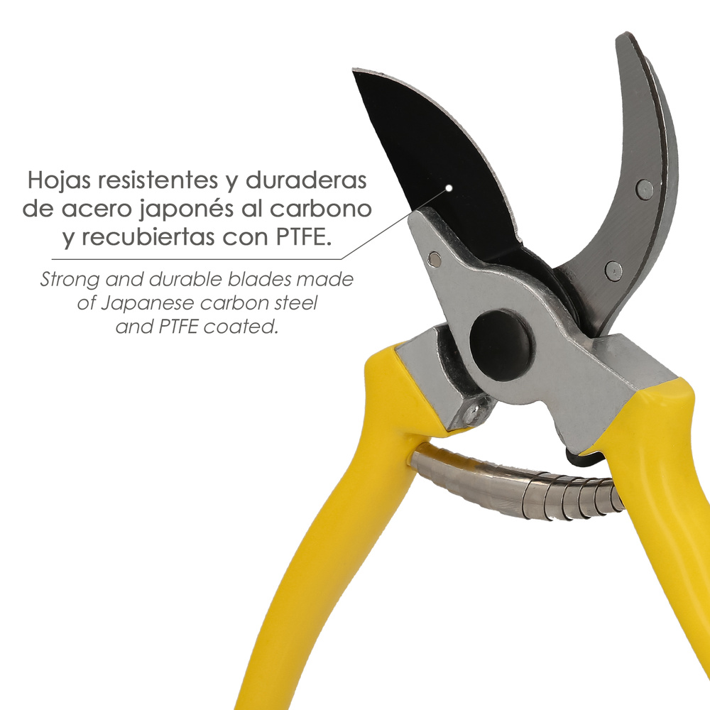 Tijeras Podar 1 Mano Japonesa Akagi T-4S 220 mm. Mangos Aluminio Endurecido, Hoja Recubierta PTFE - Imagen 5