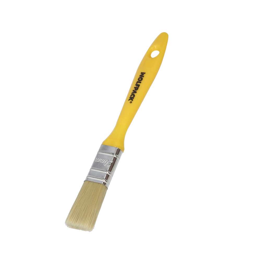 Paletina Profesional Cerda Blanca Ancho 20 mm. Cerdas Naturales Mango Plastico Ergonomico, Brocha Pintor, Pincel Pintura - Imagen 3