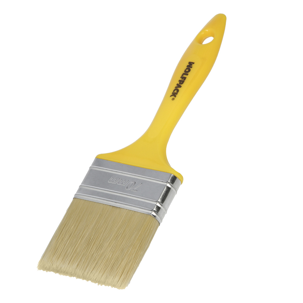 Paletina Profesional Cerda Blanca Ancho 70 mm. Cerdas Naturales Mango Plastico Ergonomico, Brocha Pintor, Pincel Pintura - Imagen 3