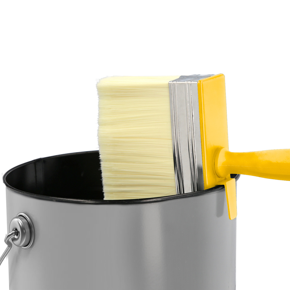 Brocha Profesional Techos 150x50 mm. Cerda Blanca. Mango Ergonomico, Con Gancho. Brocha Pintura, Brocha Pintor Profesional - Imagen 4