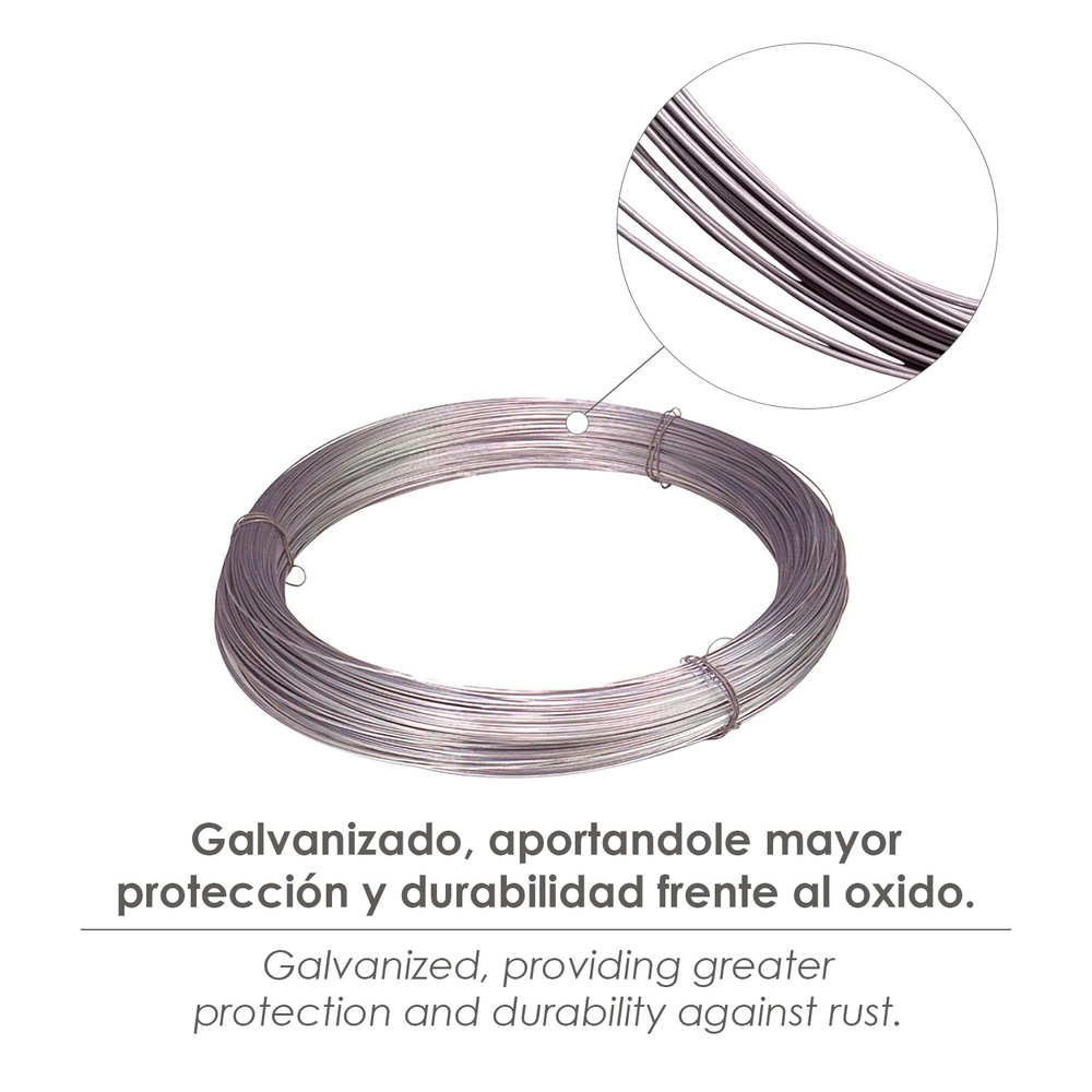 Alambre Galvanizado Rollo 5 kg. Nº14 - 2,2 mm - Imagen 3