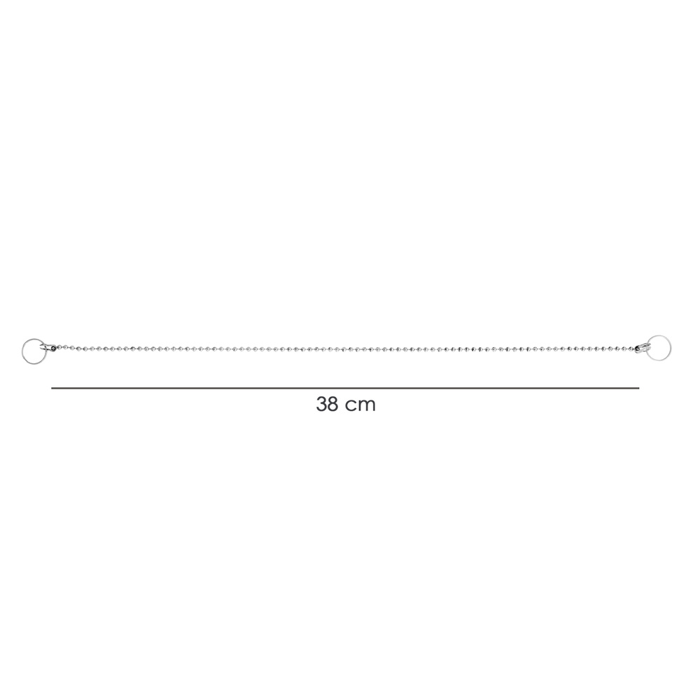 Cadena De Bolas 380 mm. Cadena Para Tapon Lavabo, Cadena Tapon Fregadero, - Imagen 2