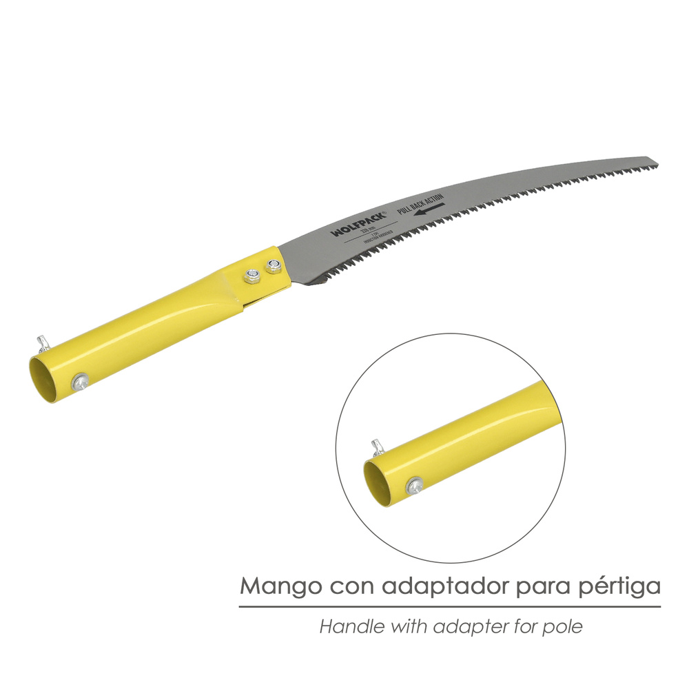 Serrucho Podar Curvo Para Pertiga JP 330 mm. - Imagen 3