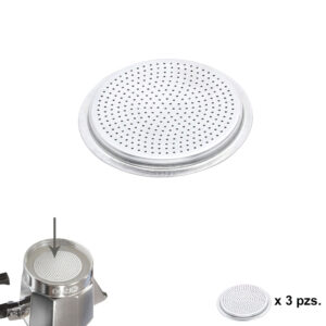 Filtro Cafetera Aluminio Classic / Inducción 3 Tazas (3 Unidades)
