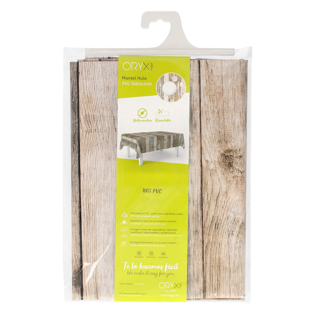 Mantel Hule Rectangular Tablones Madera Impermeable Antimanchas PVC 140 x 250 cm. Recortable Uso Interior y Exterior - Imagen 4