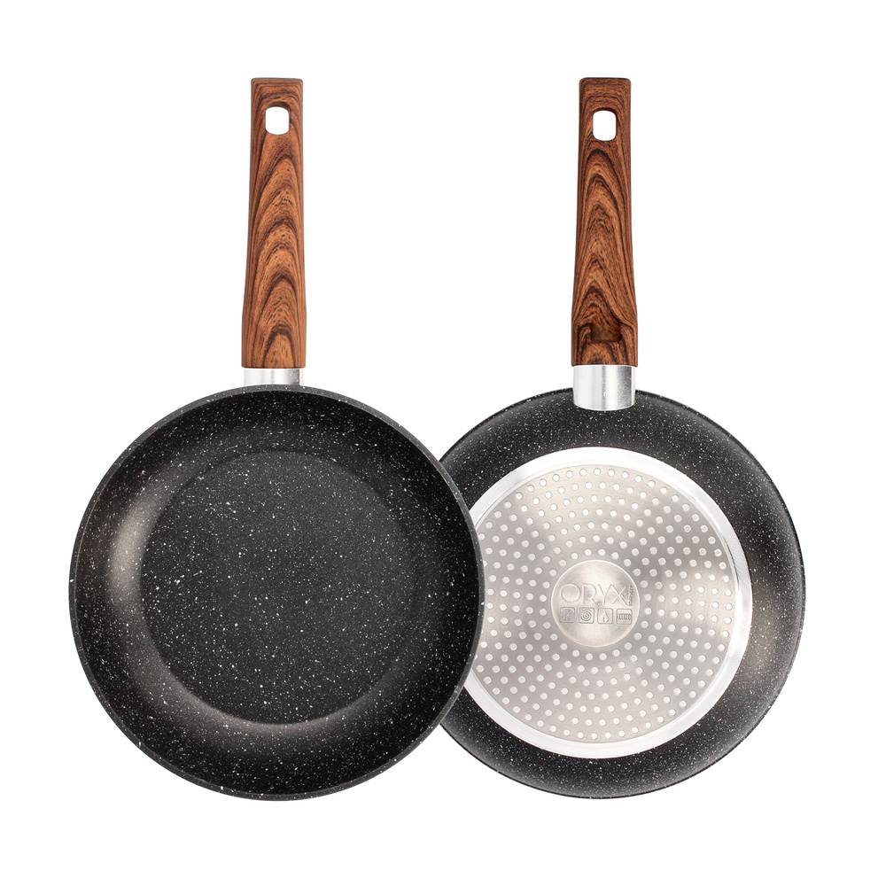 Sarten Aluminio Forjado Antiadherente Ø 24 x 5 cm. Mango Engomado / 5 capas / Acabado Piedra / Apta Para Todo Tipo de Cocinas - Imagen 3