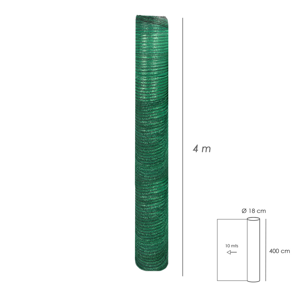 Malla Sombreo Rollo 4 x 50 metros, Reduce Radiación, Protección Jardín y Terraza, Regula Temperatura, Color Verde Claro - Imagen 2