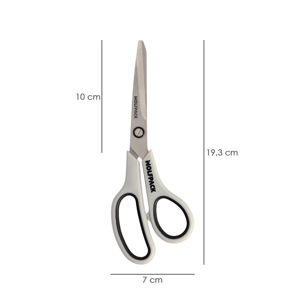Tijeras Multiuso Acero Inoxidable 7,5" / 180 mm. Hojas Acero Inoxidable, Mango Comodo y Suave - Imagen 2