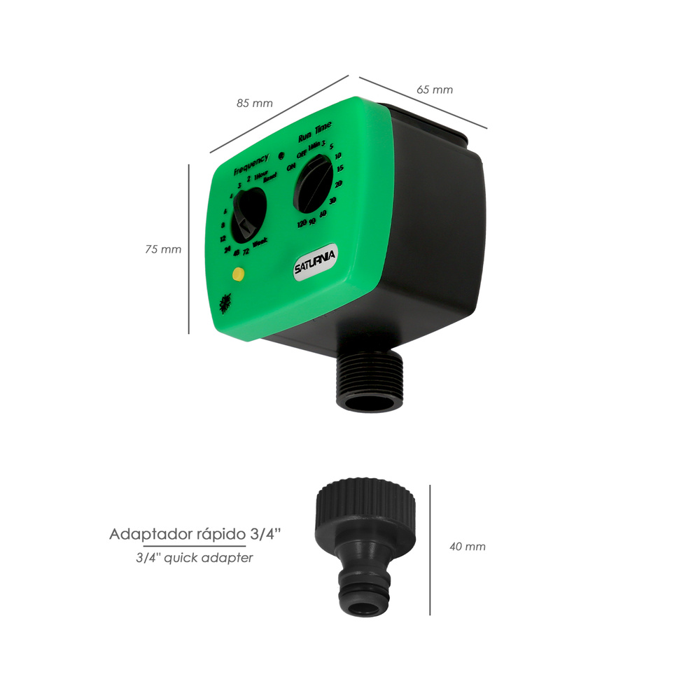 Programador Riego Analogico / Mecanico De Grifo Con 1 Salida 3/4" - Imagen 3