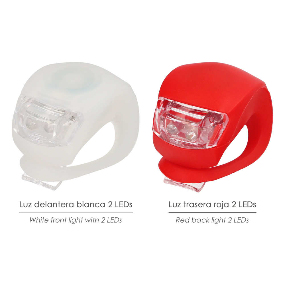 Kit Luces Led Bicicleta 2 Luces Basic. LED para bici, Luz para patin, Luz de posición, Luces bicicleta, LEDs bicicleta - Imagen 4