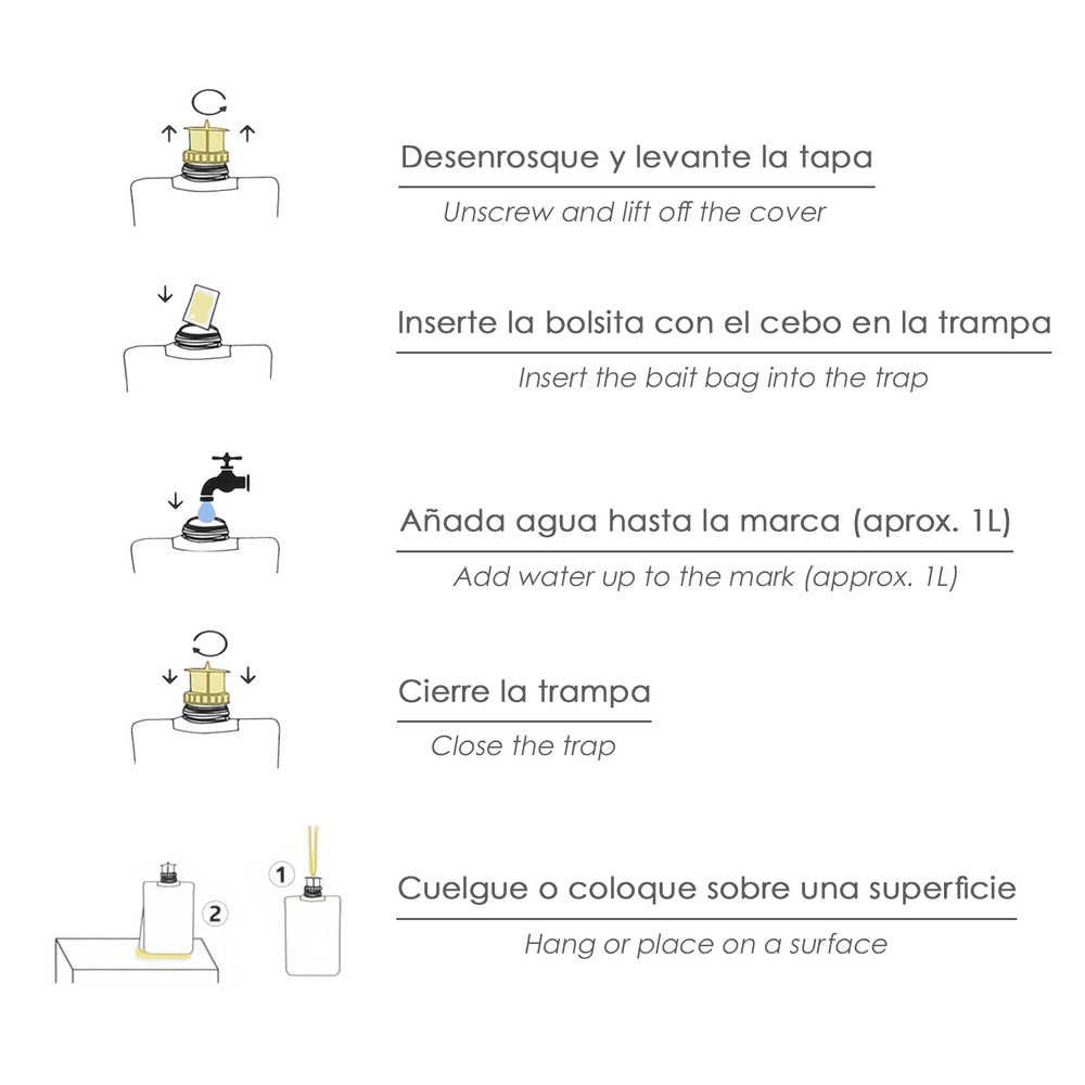 Trampa Exterior Para Moscas Reutilizable (5 Unidades). - Imagen 4