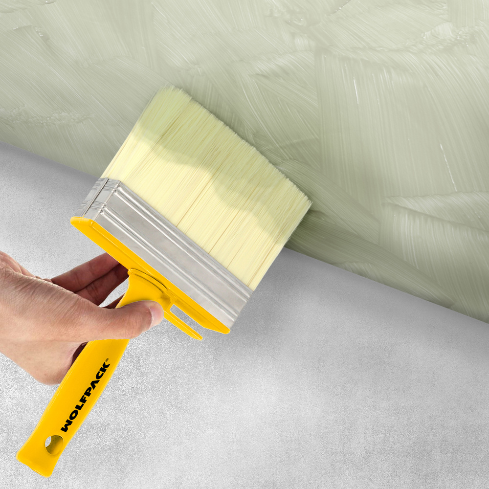 Brocha Profesional Techos 150x50 mm. Cerda Blanca. Mango Ergonomico, Con Gancho. Brocha Pintura, Brocha Pintor Profesional - Imagen 5