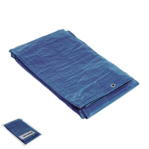 Lonas Con Ojetes De Aluminio 5x8 metros (Aproximadamente) Con Ojetes Metálicos, Lona de Protección Duradera, Color Azul.