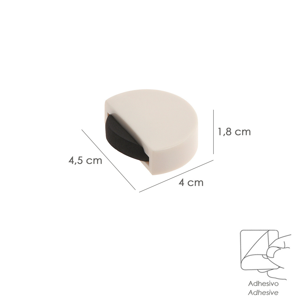 Tope Puerta Adhesivo Silencioso Blanco - Imagen 4