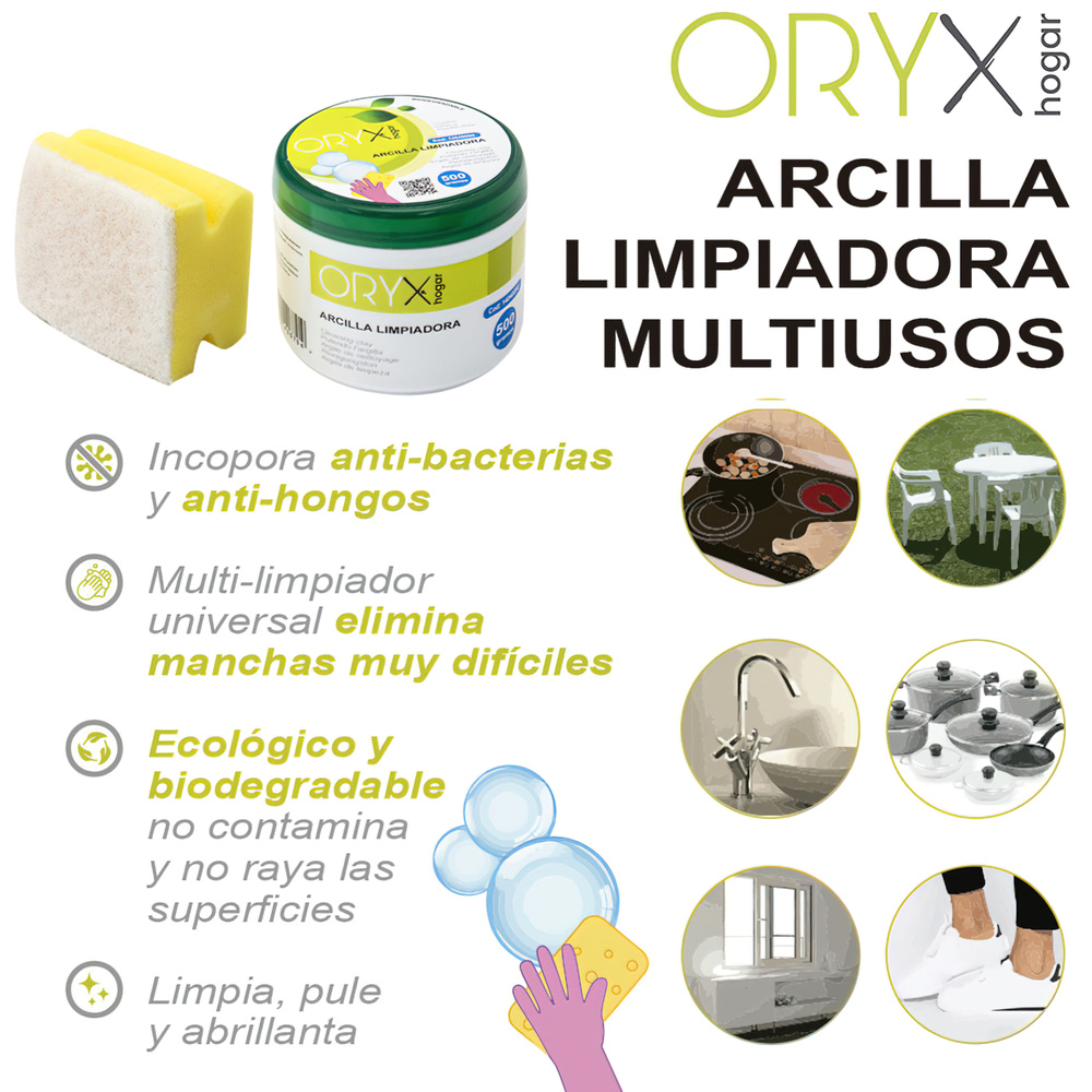 Arcilla Limpiadora Multiusos Tarro 500 gramos. - Imagen 2