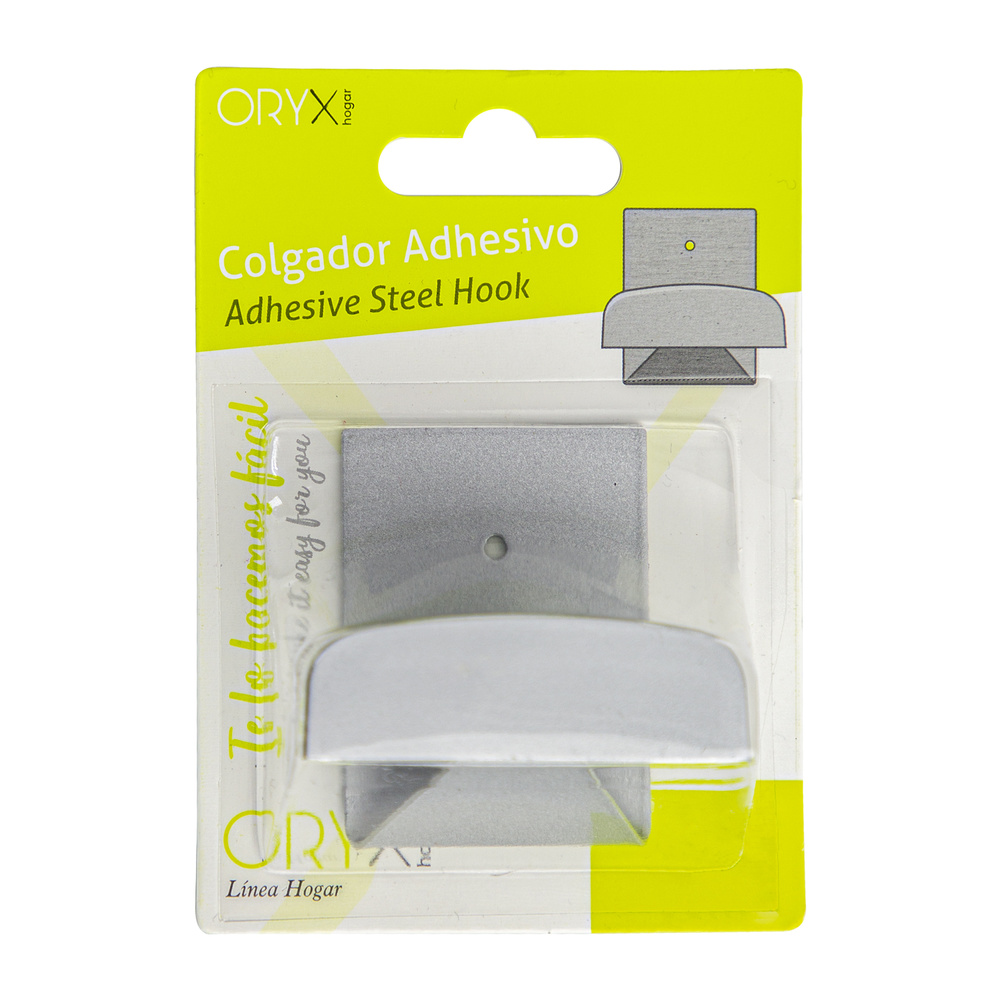 Colgador Percha Adhesivo Acero Inoxidable Color Gris - Imagen 4