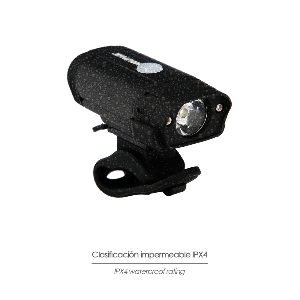 Luz Led Frontal Para Bicicleta / Patinete 400 Lumenes (5 Modos) Bateria Recargable USB - Imagen 5