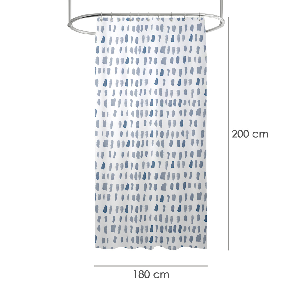 Cortina Ducha Matrix Azul 180x200 cm. Impermeable - Imagen 2