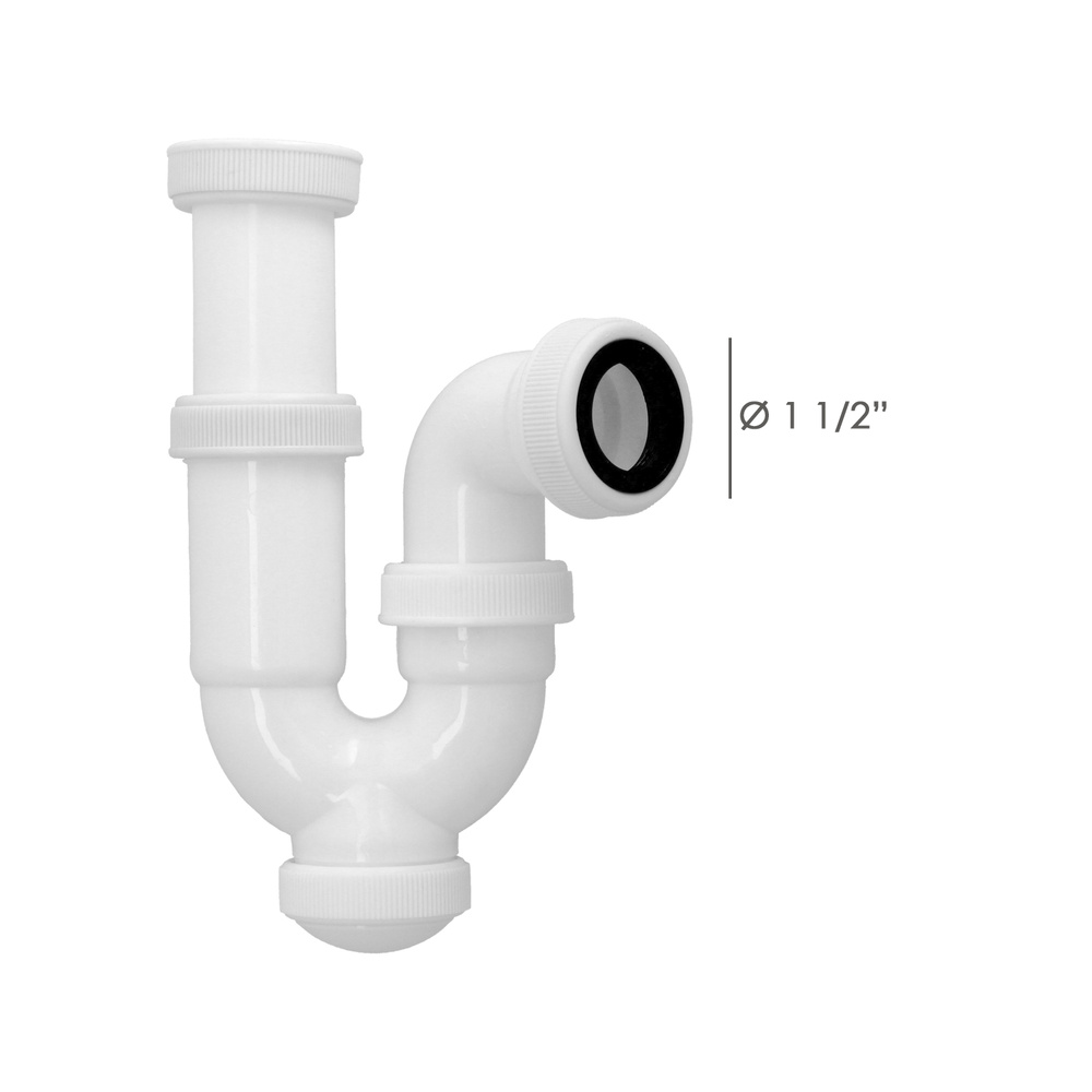 Sifon Curvo ExtensibleTuerca Loca 1 1/2" Ø 40 Mm - Imagen 4