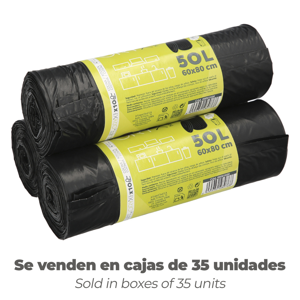 Bolsa Basura Cierre Facil 50 Litros Rollo 10 Bolsas - Imagen 4