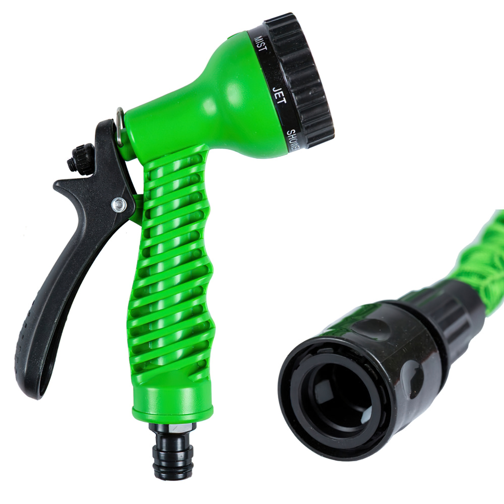 Manguera Extensible Riego 5 a 15 Metros Con Pistola De 7 Posiciones - Imagen 5