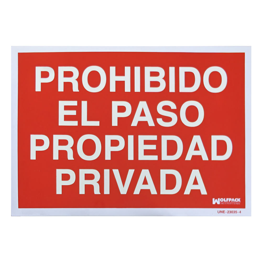 Cartel Prohibido El Paso Propiedad Privada 42 x 30 (Alt.) - Imagen 2