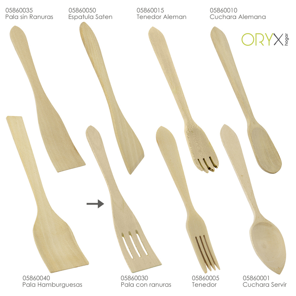 Pala Cocina Madera Con Ranuras Oryx 30 cm. - Imagen 3