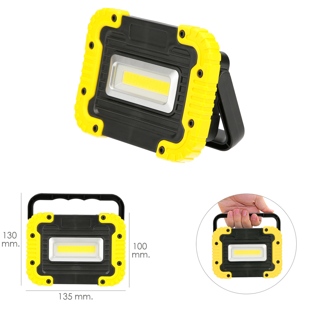 Linterna de Trabajo Led Multifunción Recargable 2.000 mAh. / 10 W. / 500 Lúmenes / 4 Imanes / Bateria Externa / Soporte 180º - Imagen 4