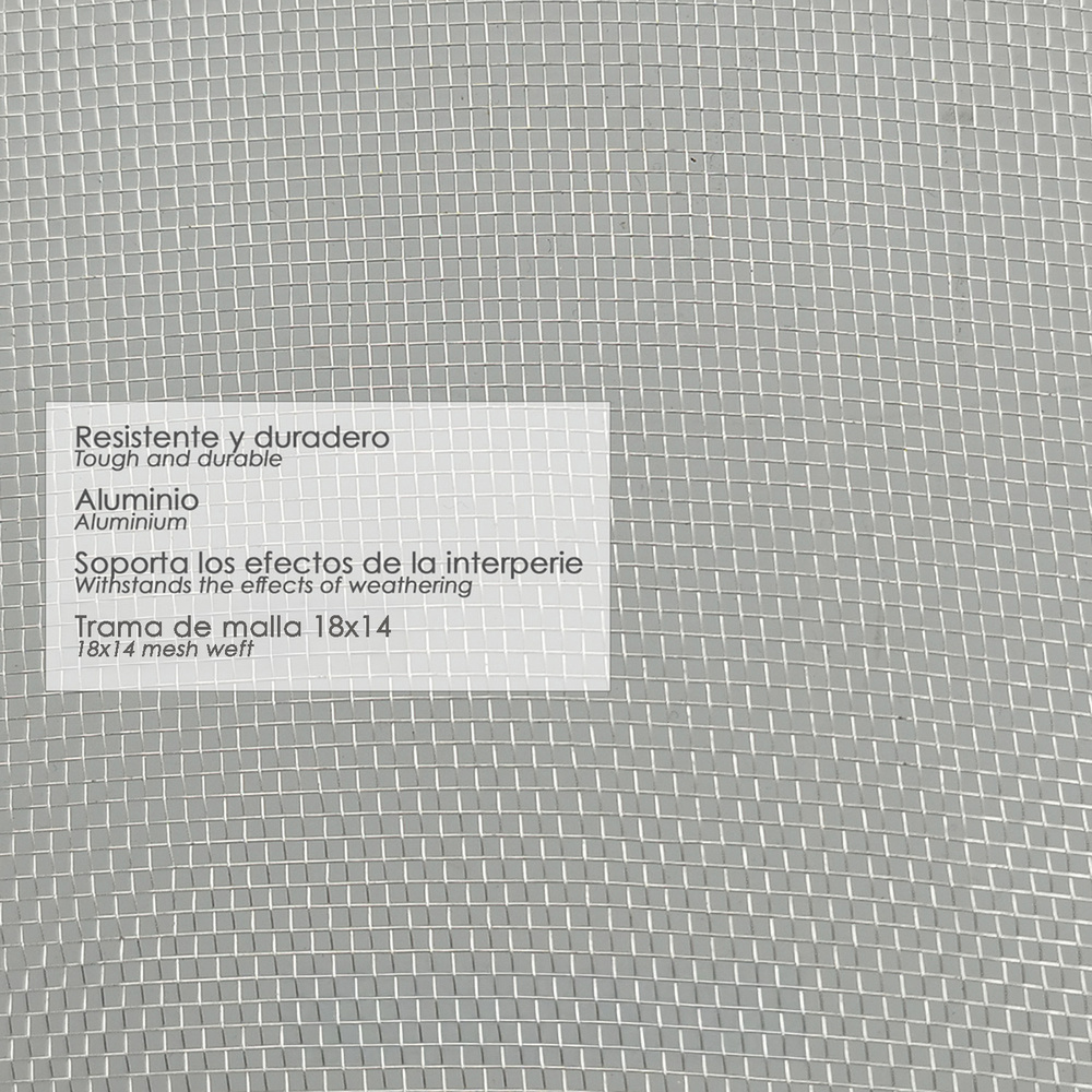 Tela Mosquitera Aluminio 18x14 Ancho 120 cm. Rollo 30 Metros. Malla Mosquitera Aluminio Anti Mosquitos, Antimoscas, - Imagen 4