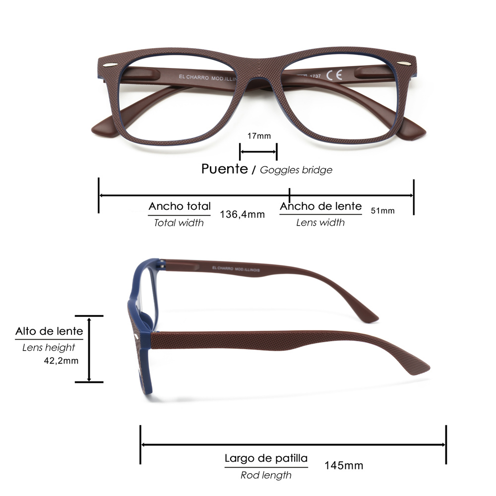 Gafas Lectura Illinois Rojas Aumento +2,5 Gafas De Vista, Gafas De Aumento, Gafas Visión Borrosa - Imagen 2