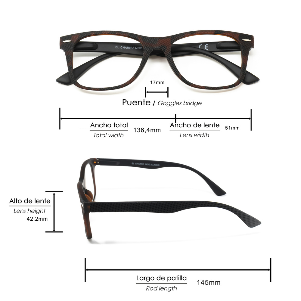 Gafas Lectura Illinois Estampado Carey Aumento +1,0 Gafas De Vista, Gafas De Aumento, Gafas Visión Borrosa - Imagen 2