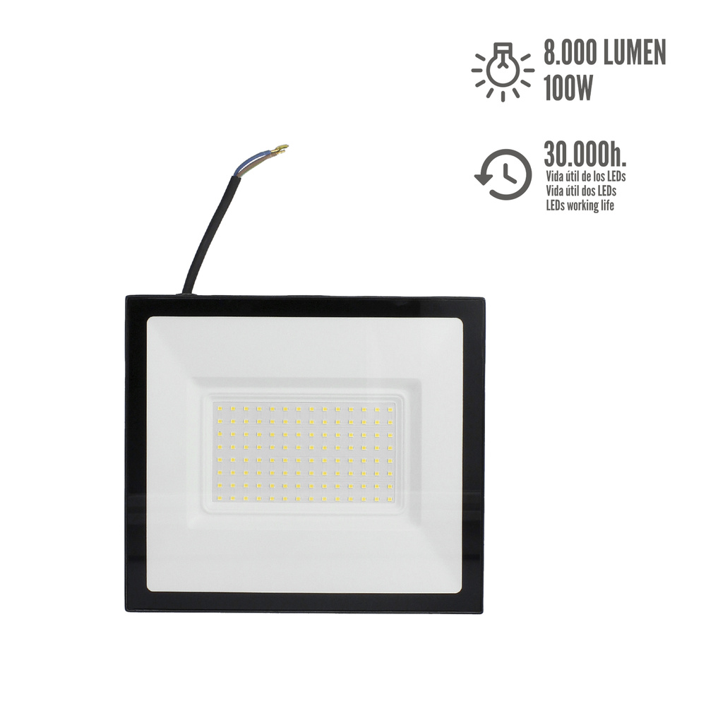 Foco Led Plano 100 Watt / 4000 K / IP65 / 8000 Lumenes - Imagen 4