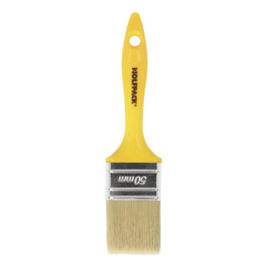 Paletina Profesional Cerda Blanca Ancho 50 mm. Cerdas Naturales Mango Plastico Ergonomico, Brocha Pintor, Pincel Pintura