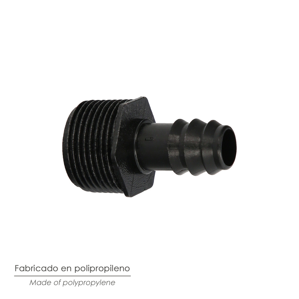 Union Rosca Macho 3/4" A Toma Para Tuberias Goteo Ø 16 mm. (Bolsa 100 uds) Riego Por Goteo, Microaspersión, Riego Nebulizacion - Imagen 4