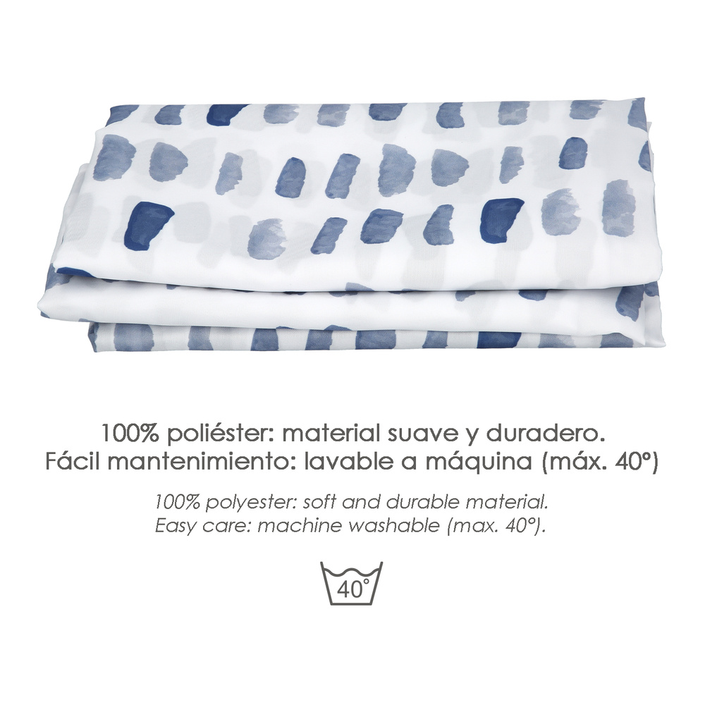 Cortina Ducha Matrix Azul 180x200 cm. Impermeable - Imagen 3