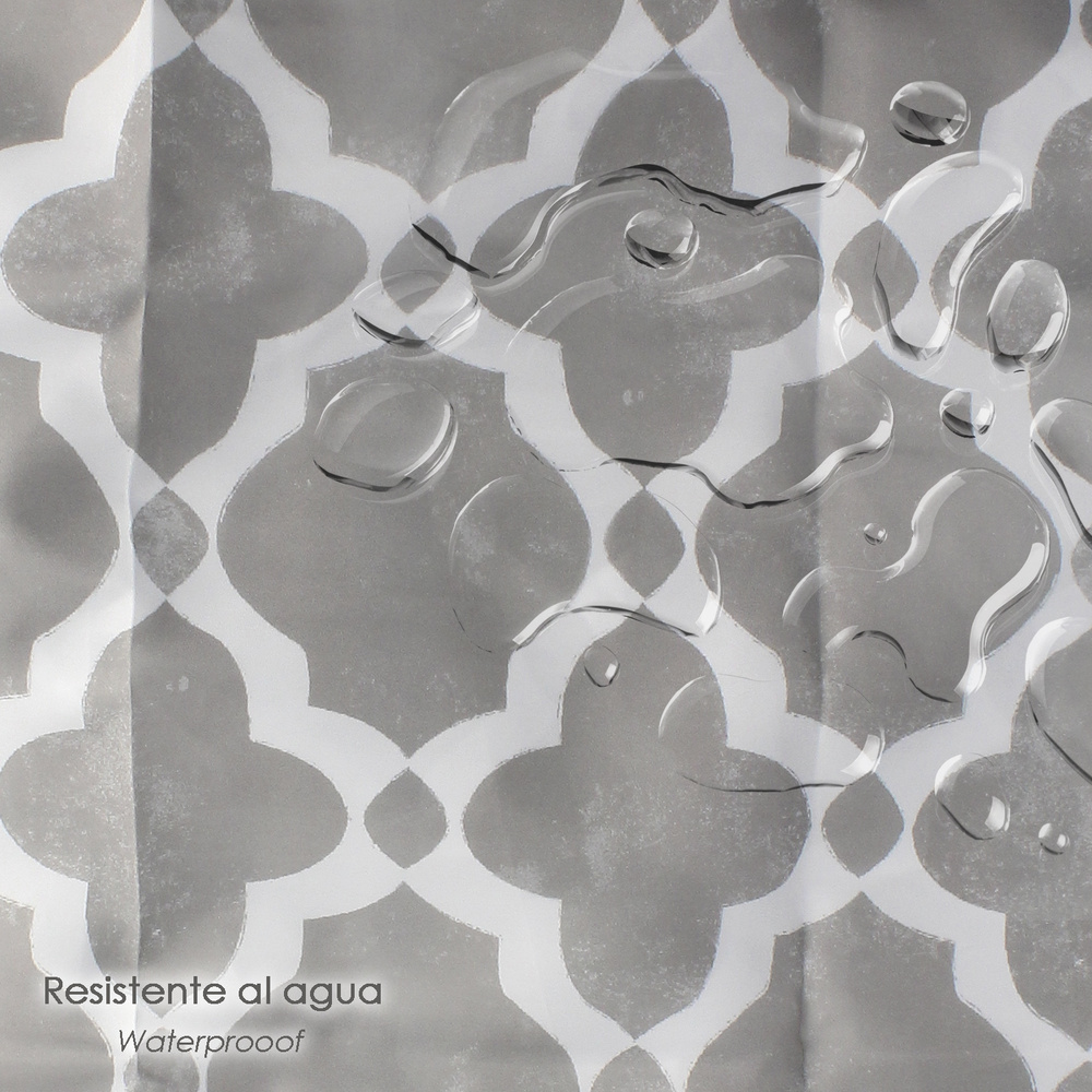 Cortina Ducha Vintage 180x200 cm. Impermeable - Imagen 5