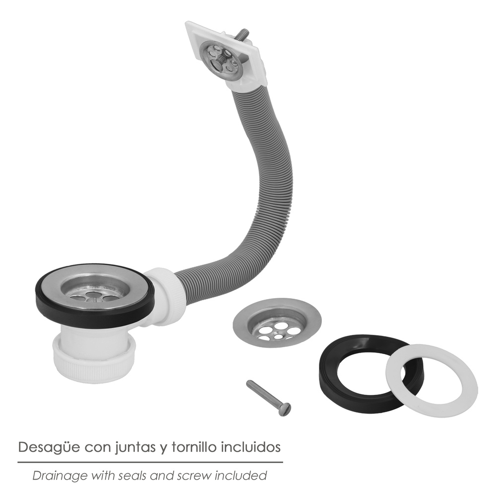 Valvula Fregadero Ø70 mm. 1 1/2" Con Rebosadero - Imagen 3