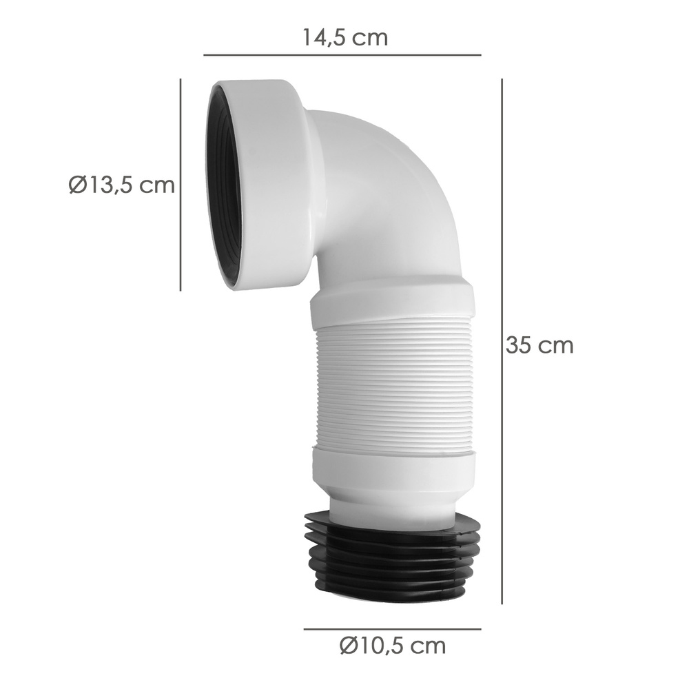 Manguito Inodoro Extensible T-138 Acodado - Imagen 2