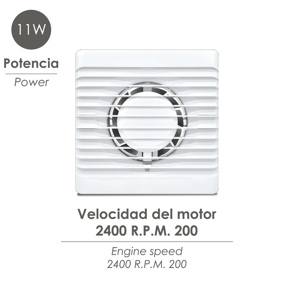 Extractor Aire Ø 100 mm. / 11 Watt. - Imagen 4