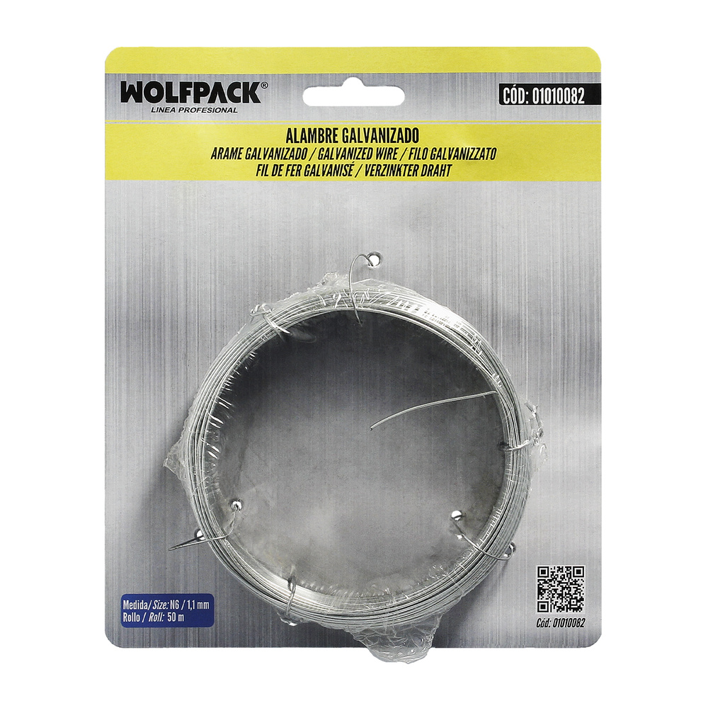Alambre Galvanizado 1,10mm / 6 (Rollo 50 metros)