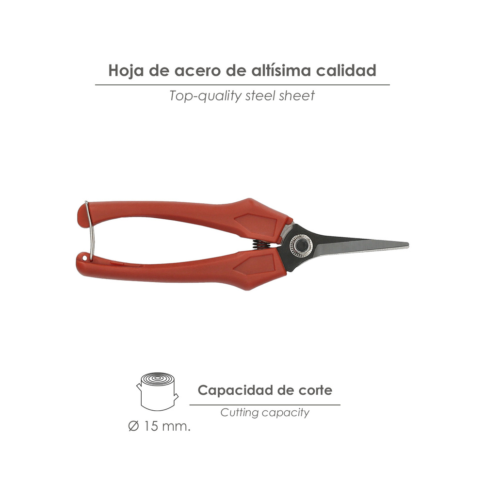 Tijeras Vendimiar Recta 1 Mano P10/18 cm. - Imagen 3