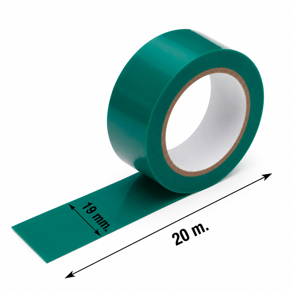 Cinta Aislante 20 m. x 19 mm. Verde Uso doméstico - Imagen 2
