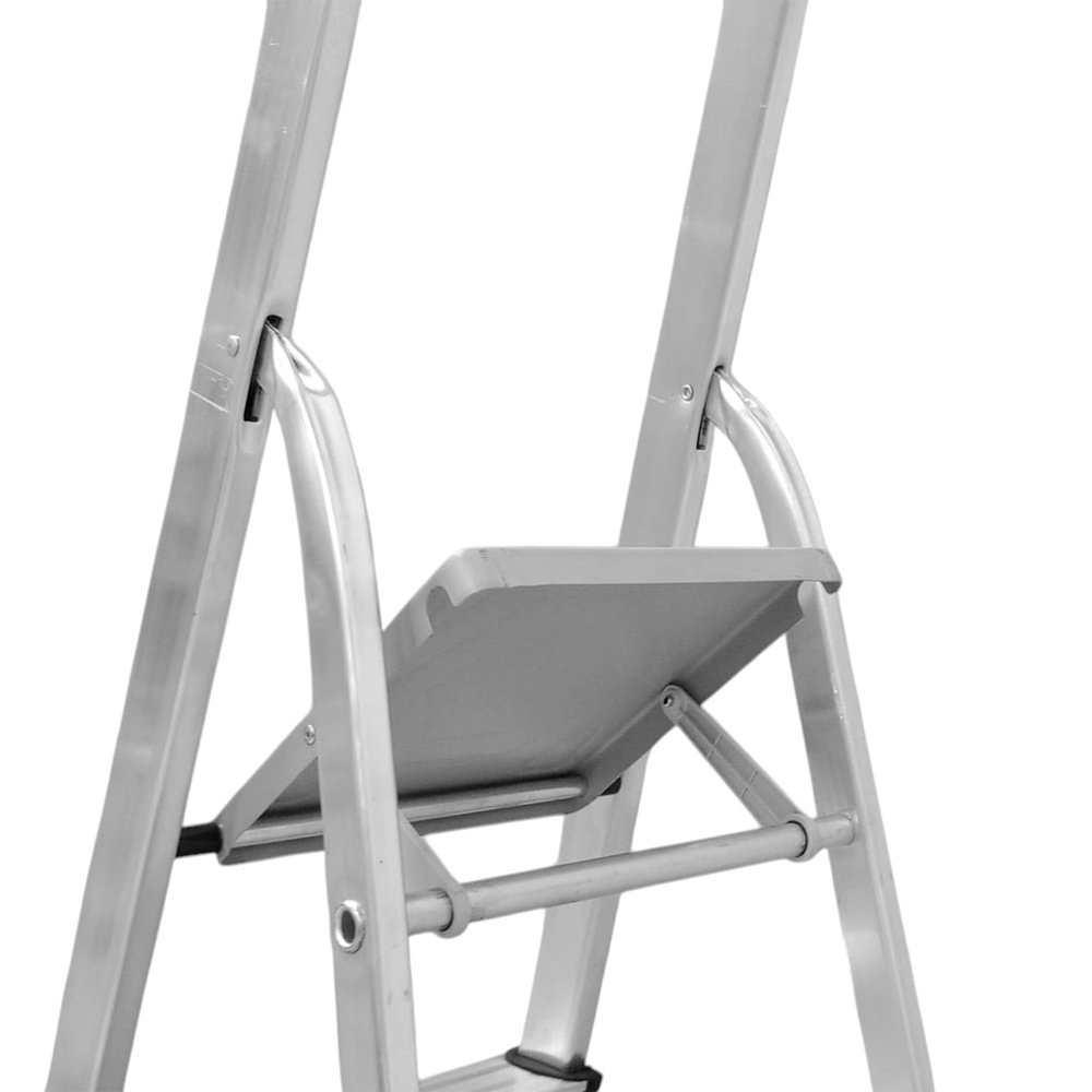 Escalera Aluminio 4 Peldaños Plegable, Uso doméstico, Antideslizante, Ligera y Resistente - Imagen 4